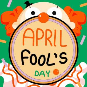 Ручной рисунок день дурака забавный клоунский персонаж плоский векторный иллюстрационный фон