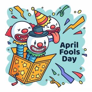 Плоский апрельский день дурака иллюстрация