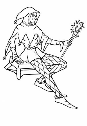 Раскраска День Смеха Шутник