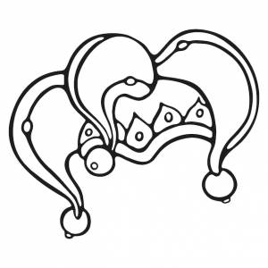 Jester hat outline doodle на апрельский день дурака карнавал марди гра premium векторы