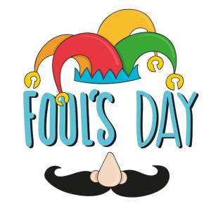 Нарисованный вручную день дурака