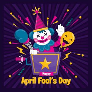 Плоский апрельский день дурака иллюстрация