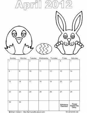 Раскраски день, Раскраска День дурака Календарь