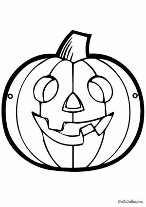 Раскраска Тыква на Хэллоуин