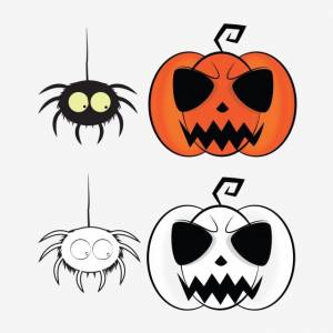 рисунок Раскраска паук и тыква клипарт векторный элемент Png PNG , рисунок тыквы, рисунок паука, рисунок губ PNG картинки и пнг рисунок для й загрузки