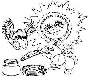 МАСЛЕНИЦА  РАСКРАСКИ