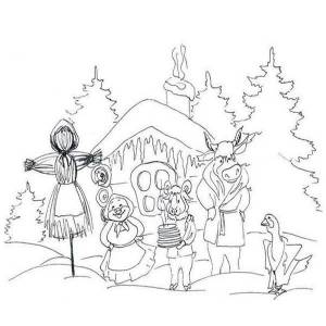 Раскраски Масленица