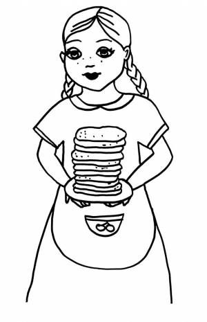 Раскраска Масленица