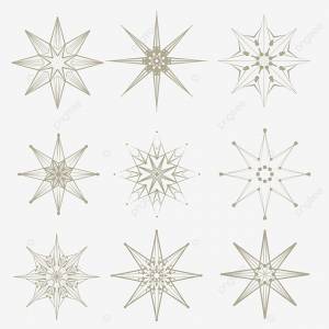 Estrela De Anis Padrão De Natal PNG , Estrela De Oito Pontas, Floco De Neve, Inverno Imagem PNG e PSD Para Download Gratuito