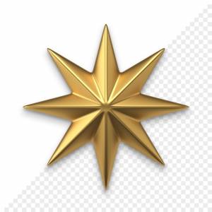 Рождественская звезда 3d значок