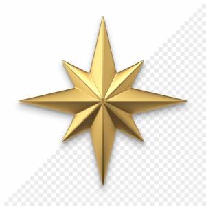 Рождественская звезда 3d значок