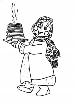 Масленица раскраска блины