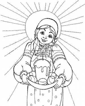 Масленица раскраска