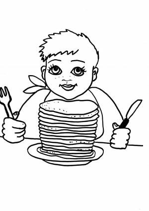 Раскраски Раскраска Блины на масленицу масленица