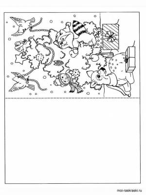 Раскраска Открытка