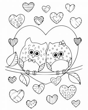 Раскраски 14 февраля для детей