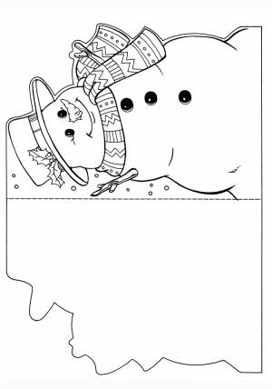 Новогодние открытки картинки раскраски