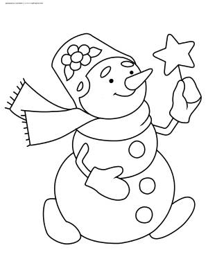 Раскраска Снеговик