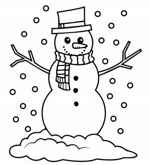 Снеговик на улице