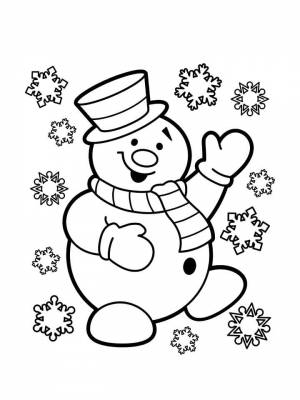 Раскраски Снеговик   в формате