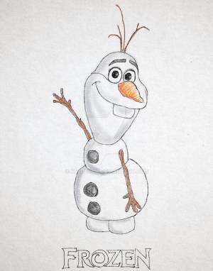 Олаф рисунок из холодного сердца