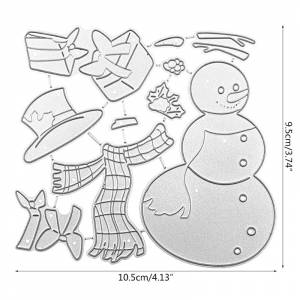 С рождественским снеговиком металлический Трафаретный вырубной штамп Трафаретный Скрапбукинг Сделай Сам штамп для альбомов Бумага карты тиснение украшения