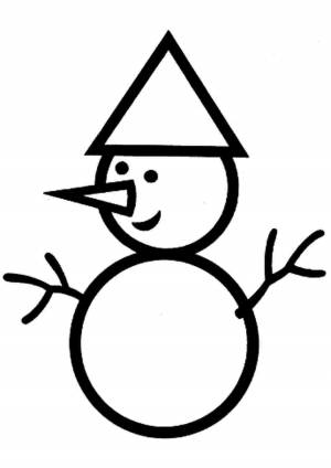 Раскраски, Снеговик