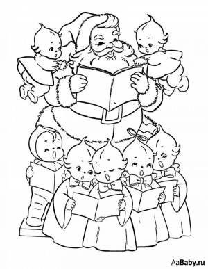 Раскраски Колядки для детей на рождество