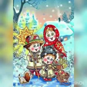 Открытки колядки на рождество прикольные смешные