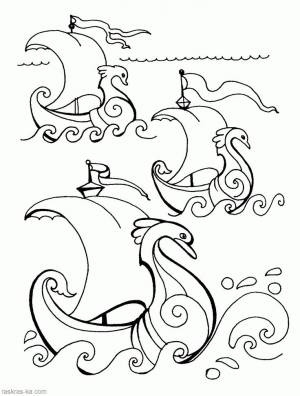 30 раскрасок из сказок Пушкина