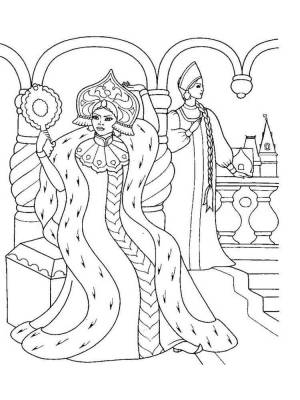 Раскраски Сказка о мертвой царевне