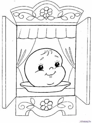 Раскраска Колобок 4