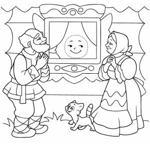 Раскраска сказка Колобок