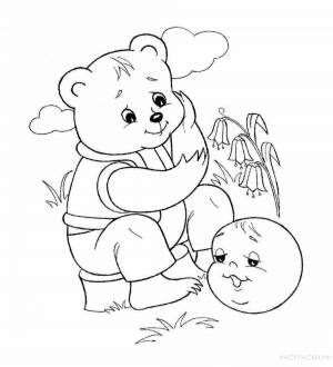 Раскраски Колобок персонажи сказки