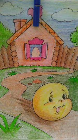 Рисунки для срисовки Колобок