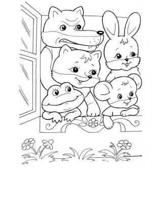 Раскраска Теремок 1