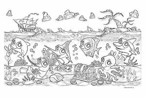 Раскраски моря для детей