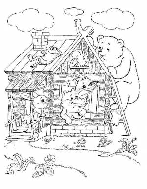 Раскраска теремок