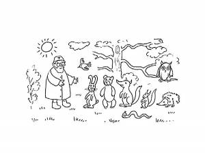 Раскраска Доктор Айболит