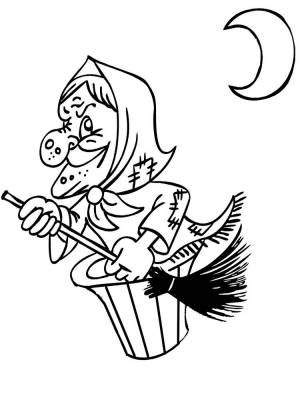 Баба Яга раскраска