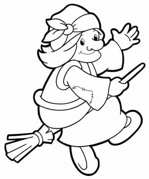 Раскраски Баба яга для детей 4 5 лет