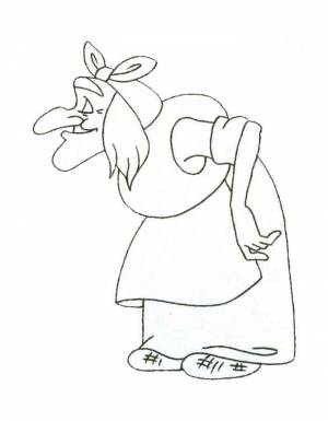 Раскраска Баба Яга  и