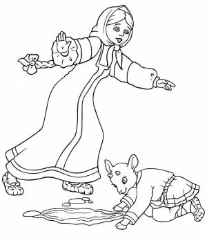 Раскраска сестрица Аленушка и братец Иванушка