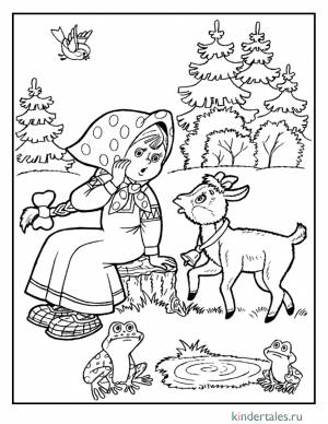 Сестрица Аленушка и братец Иванушка» раскраска для детей