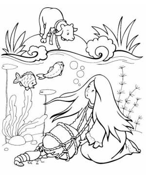 Раскраска сестрица Аленушка и братец Иванушка