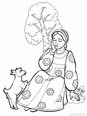 Раскраска сестрица Алёнушка и братец Иванушка