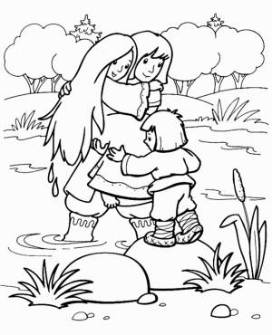 Раскраска сестрица Алёнушка и братец Иванушка