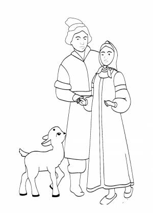 Раскраска аленушка и братец иванушка