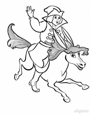 Раскраска Конёк-Горбунок 13
