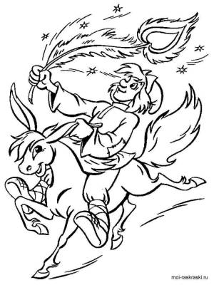 Раскраска Конек-горбунок